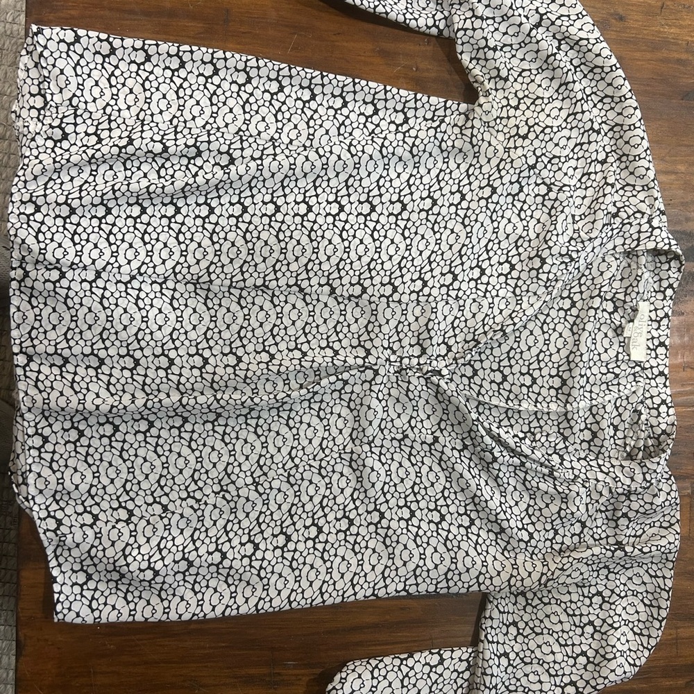 Black and White Patterned Blouse